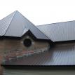 Round-end roof on church